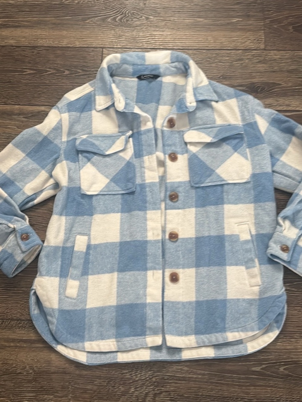 Woman’s oversized small Flannel throw over .